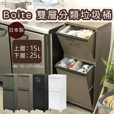 日本 LIV PLUS｜ BESTCO Boite 雙層分類垃圾桶