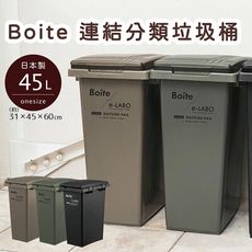 日本 LIV PLUS｜Boite 連結分類垃圾桶 45L