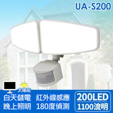 AUTOMAXX UA-S200『雙頭白龍』活動式太陽能200LED感應照明燈