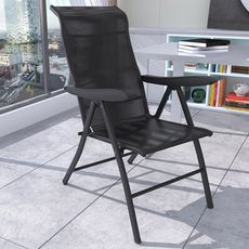 多段式透氣折疊休閒躺椅 贈杯架 加粗方形鋼管 最大仰角160度人體工學設計