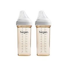 Hegen 金色奇蹟PPSU多功能方圓型寬口奶瓶330ml(雙瓶組)-象牙白(偏遠地區不配送)