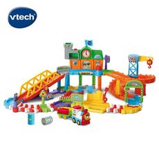 Vtech 嘟嘟車系列｜皇家建築電動火車鐵道組｜軌道車/玩具車/電動火車【悅兒園婦幼生活館】