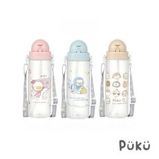 PUKU 藍色企鵝 Tritan吸管隨身水瓶500ml-3色可選(偏遠地區不配送)【悅兒園婦幼生活館