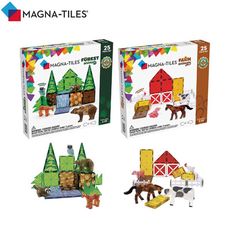 Magna-Tiles 磁力積木｜磁力動物｜森林動物/農場動物｜25片【悅兒園婦幼生活館】