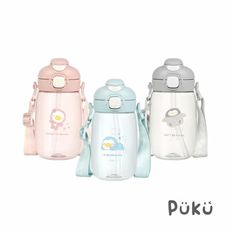 Puku 藍色企鵝 圓圓直飲吸管兩用隨身水壺550ml-3色(偏遠地區不配送) 【悅兒園婦幼生活館】