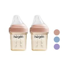 Hegen 金色奇蹟PPSU多功能方圓型寬口奶瓶150ml(雙瓶組)-嫣粉/漾紫/沁藍