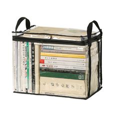 【COMET】PVC透明可視書本收納袋2入-中號(收納盒 防水袋 防塵袋/PVC-BOOKM)
