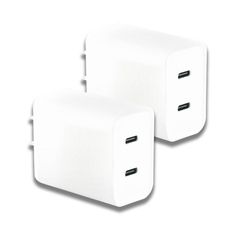 【NDr.AV】TYPE-C雙口2.4A智能充電器2入(全球通用usb 豆腐頭/USB-524C)