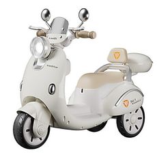 【親親 CCTOY】小P粉嫩兒童電動摩托車 RT-620W  米白色