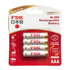 日本FDK  大容量低自放電   4號 4入充電電池 HR4UTHFA-4