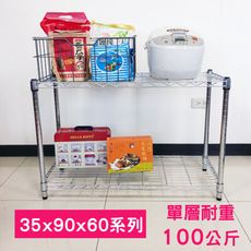 【我塑我形】90 x 35 x 60 cm萬用鐵力士鍍鉻二層收納架 鐵架 收納架 置物架 鐵力士架