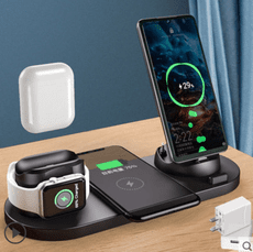 蘋果手機無線充電器iPhone手表apple適用iwatch5代11多功能12快充萬能通用三合一體