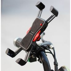優樂美 電動車踏板 摩托車用手機導航支架 車載送外賣專用帶usb可充電器 - 不充電款