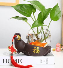 創意綠蘿水培植物玻璃透明水養花瓶插花容器花盆器皿桌面裝飾擺件