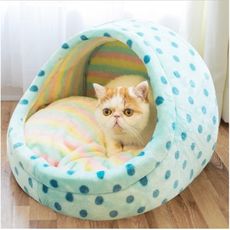 一件免運 狗窩猫窩夏天帶涼席狗屋中小型犬泰迪狗狗床猫窩房子別墅可拆洗窩 寵物窩 狗墊 貓墊 狗屋 睡