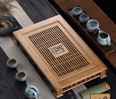 功夫茶具竹茶盤竹製實木茶海茶臺茶托排水盛儲水式大小號托盤茶托