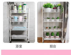 廚房置物架落地多層調料架放蔬菜架子可移動收納架網紅小推車愛酷