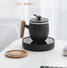 故宮宮廷紅色帶過濾馬克杯 轉運紅茶水分離泡茶杯子帶蓋陶瓷 故宮文化傳承