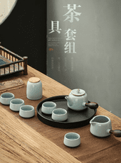 茶具套裝家用整套功夫茶具現代手繪簡約茶杯茶壺陶瓷泡茶碗茶盤