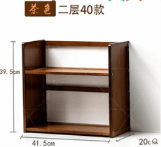 楠竹臺面二三層書架簡易桌上小型書架桌面兩層書架書櫃廚房置物架