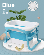 嬰兒洗澡盆折疊浴盆寶寶泡寶寶泡澡桶可坐新生家用