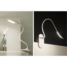 時尚觸摸usb充電臺燈led護眼夾式閱讀床頭宿舍神器usb小檯燈學生書桌床頭燈 - 充插電兩用夾式