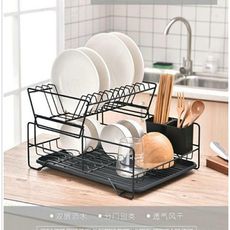免運費 碗碟架瀝  水架雙層  廚房用  品碗盤餐具置物架家用放碗筷收納盒瀝碗