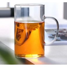 一件免運 家用加厚耐熱玻璃杯子花茶杯水杯可愛帶蓋把茶杯辦公室過濾泡茶杯