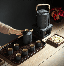 溫酒器燙酒壺黃酒加熱酒具套裝暖酒壺家用清酒黃酒酒杯酒盅分酒器