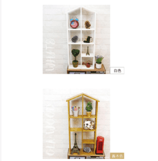 置物架 實木製 七格多層 展示架 壁掛架 層架 zakka鄉村風 房屋造型 牆面收納 藝品 盆栽 杯