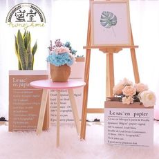 粉色少女ins簡約北歐日系小戶型實木飄窗臥室客廳邊角小茶幾