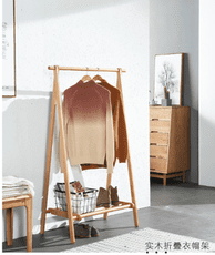 衣服落地臥室實木衣帽架挂衣架衣服架