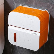 伙拼市集/五星級浴室專用免釘壁掛雙層面紙盒