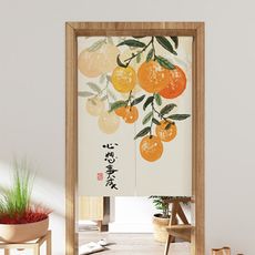 伙拼市集/開運日式棉麻長門簾85x150cm(穿桿門簾/免打孔/風水簾/長門簾/日式隔斷簾)