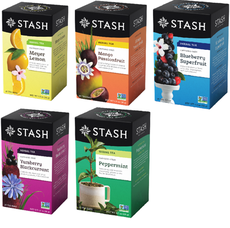 Stash Tea 思達茶 無咖啡因草本藍莓茶 草本檸檬茶(1.9gx20袋x1盒)5種口味