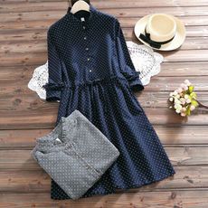 ＊ORead＊森女風文藝繫帶腰連身裙(3色S~2XL)