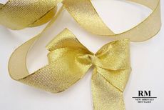 W707G金織流光織帶-38mm｜金色｜緞帶王｜璀璨｜聖誕｜婚禮｜裝飾品｜禮品包裝｜高質感