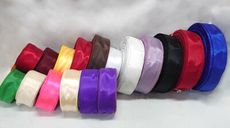 【整箱販售】節慶織帶63MM(2-1/2英吋寬、含鐵絲)/紫色/寶藍色/粉色/米色/素面/特惠價