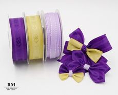 <特惠套組>皇帝御用色緞帶三套組 紫色︱黃色搭配