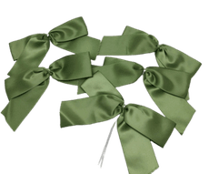 BW015軍綠絲綢緞面蝴蝶結(BW015-Army green silk satin bow)