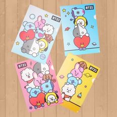 BT21高質感霧面L型資料夾 收納 資料 整理