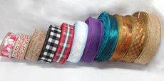 【整箱販售】節慶織帶63MM(2-1/2英吋寬、含鐵絲)/黑白格/水藍色/兔子/紅漿果/古銅金/特惠