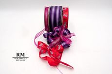<特惠套組> 紫色曼陀羅花上的蜻蜓套組  緞帶套組 禮盒包裝 蝴蝶結 手工材料 手拉花