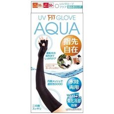 日本 AQUA涼感速乾 抗UV防曬露指手套