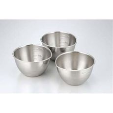 日本製不銹鋼 調理碗 料理碗 分裝碗 刻度碗 烹飪碗 (1組3入
