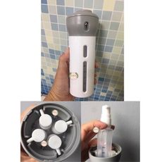 抖音外出旅行四合一 真空分裝瓶 旋轉分裝瓶 隨身瓶 按壓空瓶 分裝罐