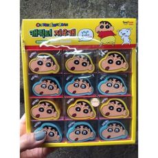 韓國 蠟筆小新~小新大頭 文具 橡皮擦 擦布 七啦(單顆)