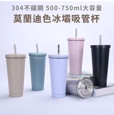 304冰壩吸管杯 304不鏽鋼杯 冰壩杯 保冰杯 馬卡龍保冰杯 莫蘭迪色 吸管保冰杯 吸