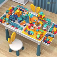 【居家家】兒童多功能大顆粒特大積木桌男女孩拼裝玩具桌遊戲桌學習桌