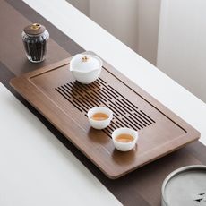 【居家家】家用茶台竹製儲水盤 簡約盛水茶盤 茶海 茶具托盤 干泡盤